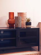 Large Black and Cream Finish Vase