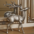 Large Nickel Finish Floor Standing