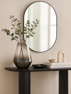 Grey Ombre Finish Glass Large Vase with Tapered Design