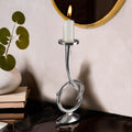 Twist Nickel Candle Holder