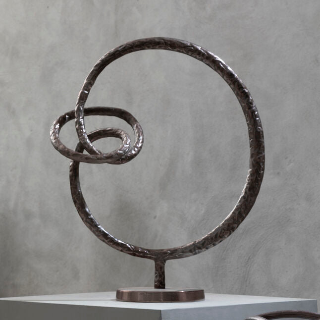 Round Rough Bronze Sculpture