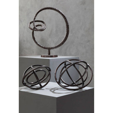 Round Rough Bronze Sculpture