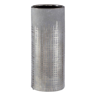 Small Grey and Silver Vase