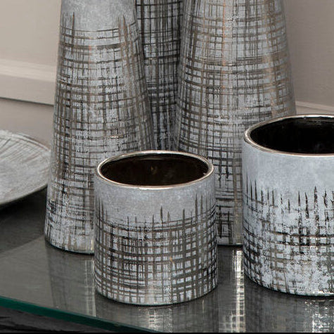 Small Grey Ceramic Planter