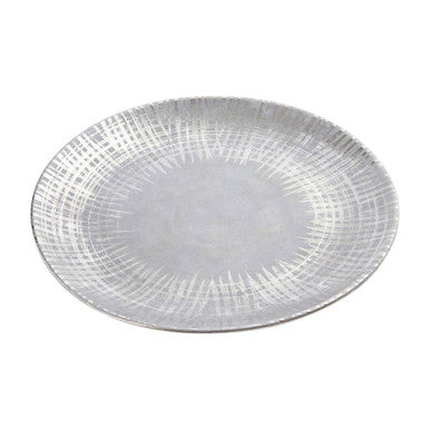 Silver and Grey Decorative Plate