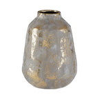 Medium Grey and Gold Ceramic Vase