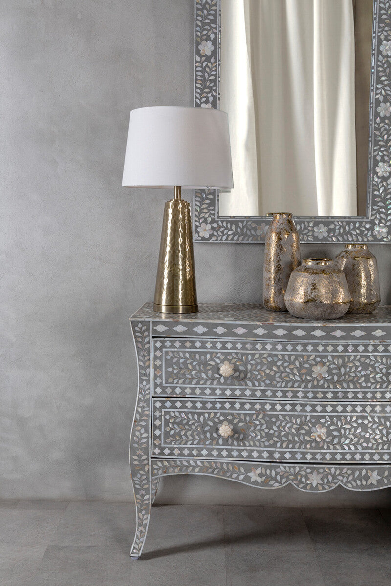 Small Grey and Gold Ceramic Vase