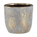 Small Grey and Gold Ceramic Planter