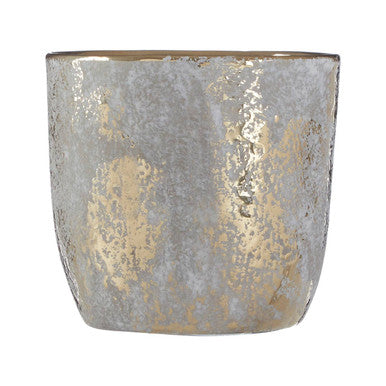 Small Grey and Gold Ceramic Planter