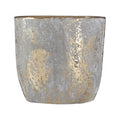 Small Grey and Gold Ceramic Planter