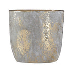 Small Grey and Gold Ceramic Planter