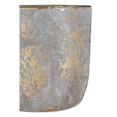 Small Grey and Gold Ceramic Planter