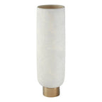 White and Gold Large Pedestal Vase
