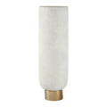 White and Gold Large Pedestal Vase