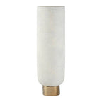 White and Gold Large Pedestal Vase