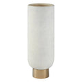 White and Gold Small Pedestal Vase