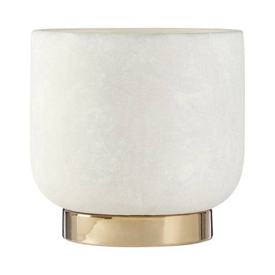 White and Gold Large Ceramic Planter