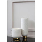 White and Gold Large Ceramic Planter