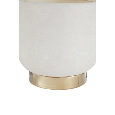 White and Gold Large Ceramic Planter