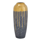 Grey and Gold Large Vase