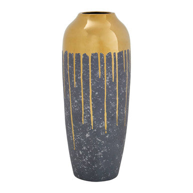Grey and Gold Large Vase
