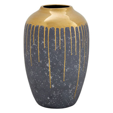 Grey and Gold Small Vase