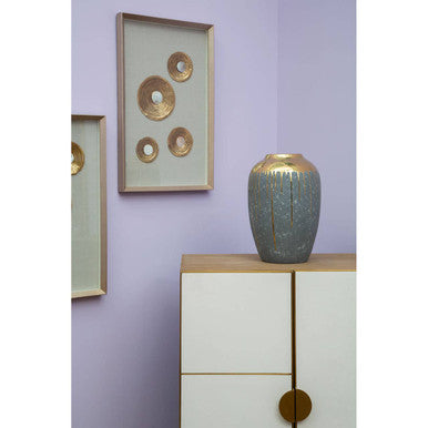 Grey and Gold Small Vase