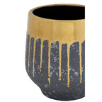 Large Grey and Gold Finish Planter
