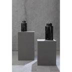Black and Silver Finish Large Ceramic Jar