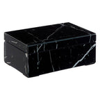 Small Black Marble Design Glass Trinket Box