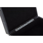 Small Black Marble Design Glass Trinket Box