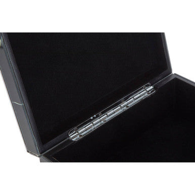 Small Black Marble Design Glass Trinket Box