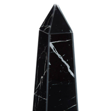 Small Black Marble Design Obelisk Sculpture | Renata