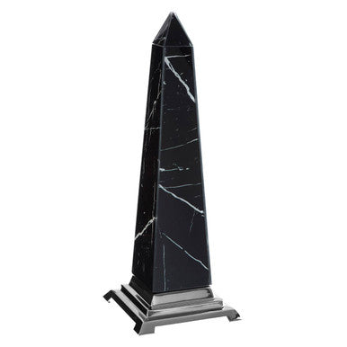 Large Black Marble Design Obelisk Sculpture