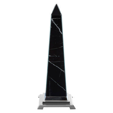 Large Black Marble Design Obelisk Sculpture