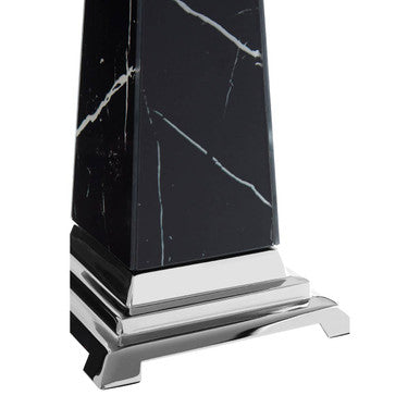 Large Black Marble Design Obelisk Sculpture