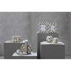 Ivory and Black Set of 2 Bookends