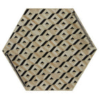 Ivory and Black Hexagon Tray