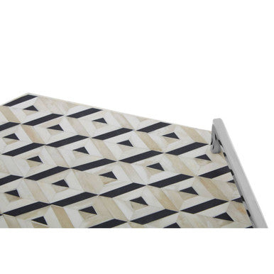 Ivory and Black Hexagon Tray