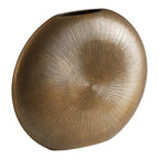 Large Gold Finish Round Vase