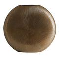 Large Gold Finish Round Vase