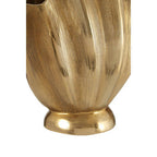 Large Gold Finish Fluted Vase