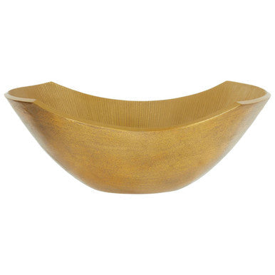 Large Fluted Gold Finish Bowl