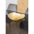 Large Fluted Gold Finish Bowl