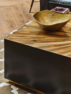 Large Fluted Gold Finish Bowl