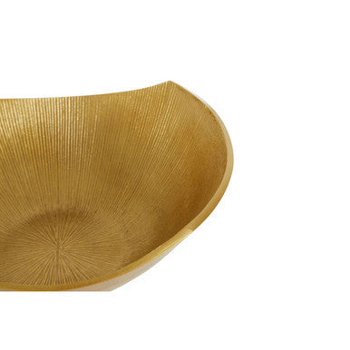 Large Fluted Gold Finish Bowl