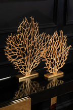 Small Gold Finish Coral Sculpture | Prato