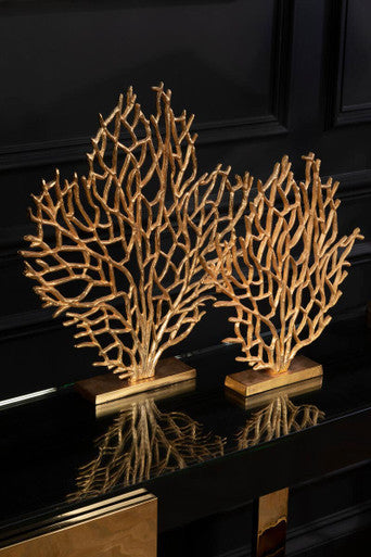 Small Gold Finish Coral Sculpture | Prato