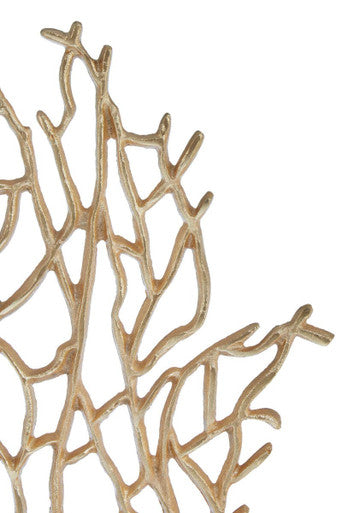 Small Gold Finish Coral Sculpture | Prato