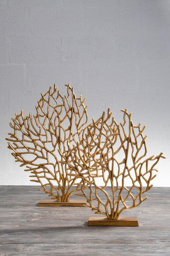 Large Gold Finish Coral Sculpture | Prato